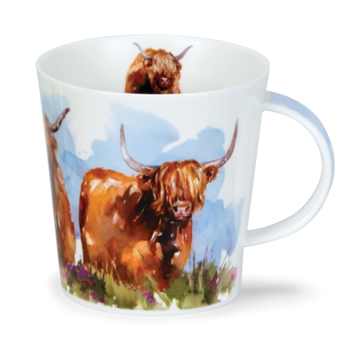 Mug - Dunoon Fine Bone China Highland Cows Cairngorm Shape