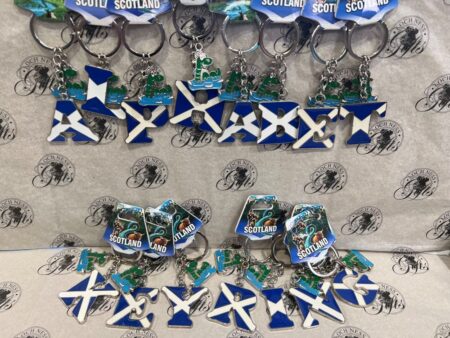 Keyring - Alphabet Nessie Letter Keyribnbg Keyring - Saltire Alphabet and Nessie