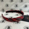Hair Band - Wide Alice Band in Red Tartan