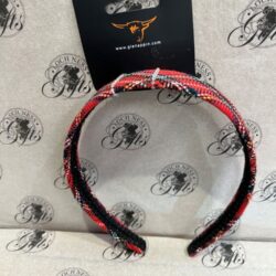 wide alice hair band red Hair Band - Wide Alice Band in Red Tartan