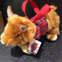 Soft Toy Tartan Handbag - Highland Cow