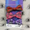 Hair Elastics - 3 Pack Tartan Bow Hair Elastics