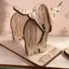 3D Pop Up Wooden Postcards