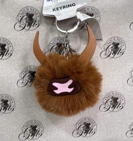 Keyring - Fluffy HIghland Cow