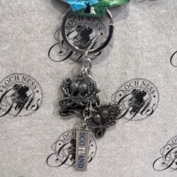 Keyring - 3 thistles Keyring - Scotland Thistles