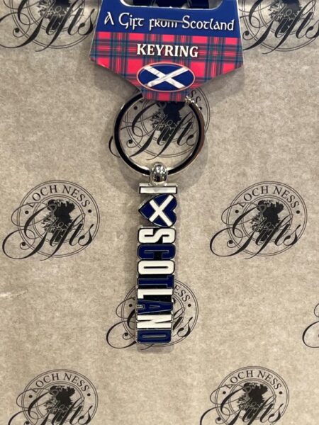 Keyring - I Love Scotland Saltire Heart