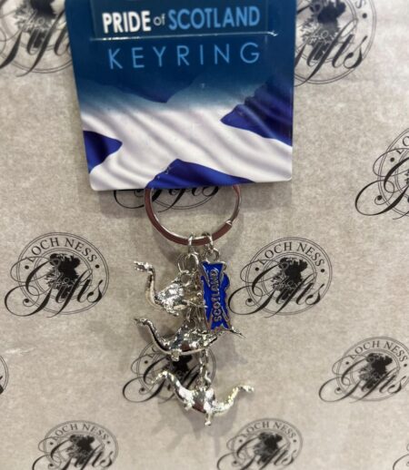 Keyring - Triple Nessies Silver
