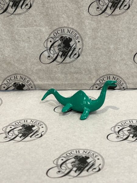 Model Ornament - Small Metal Nessie Lucky Charm Green