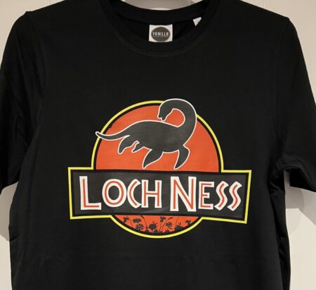Adult T-Shirt Jurassic Loch Ness Black