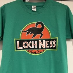 Adults T shirt - Jurassic new green Adult T-Shirt Jurassic Loch Ness Green
