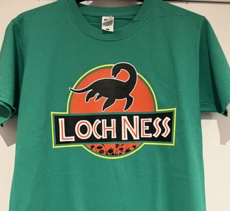 Adult T-Shirt Jurassic Loch Ness Green