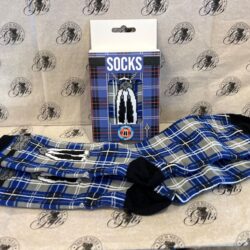Socks - Tartan Blue Socks - Fun Kilt Design Blue