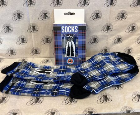 Socks - Fun Kilt Design Blue