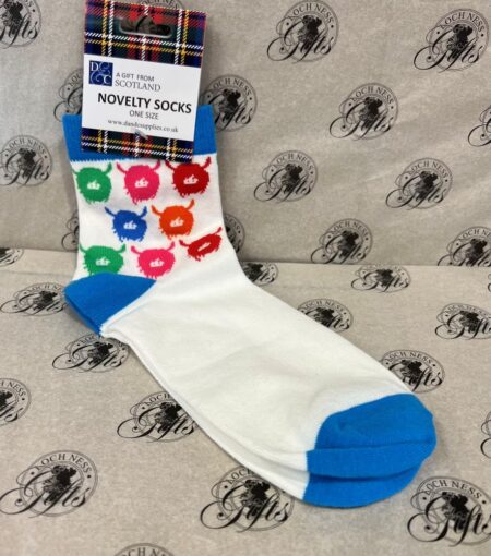 Socks - Highland Cow Multi Coloured
