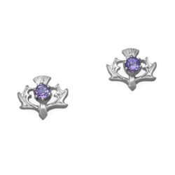 Thistle Collection - Thistle Silver Earrings Amethyst CE8
