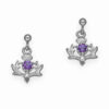 0001_CE9-AMY Thistle Collection - Thistle Silver Earrings Amethyst CE9