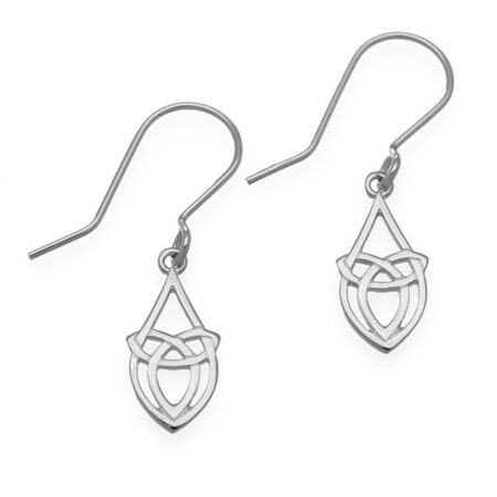 Celtic Collection - Celtic Silver Earrings Amethyst CE16