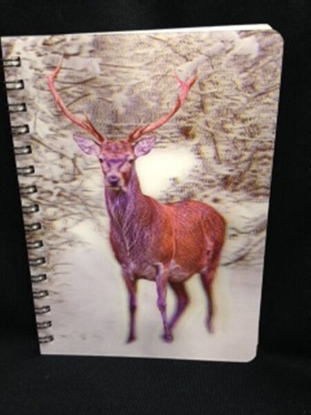 3D Image Notebook - Stag In The Snow