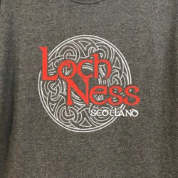 Adult T-Shirt Celtic Loch Ness Grey