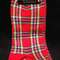 Socks - 3 Pairs of Tartan Trainer Socks