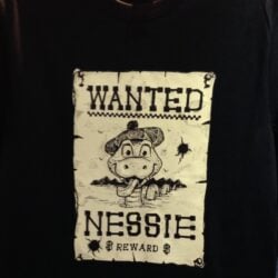 Adult-T-Shirt-Wanted-Nessie-Black Adult T-Shirt Nessie Wanted Black