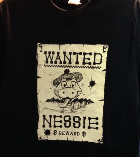 Adult T-Shirt Nessie Wanted Black