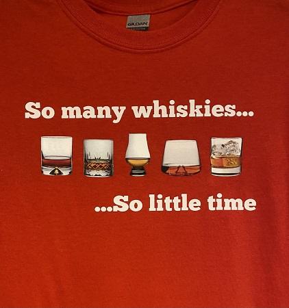 Adult T-Shirt  So Many Whiskies Red