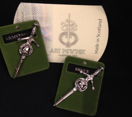 Art Pewter Clan Name Kilt Pin