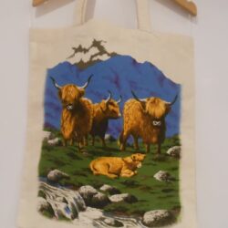 Bag-Highland-Cattle-Cotton-Shopping-bag-1 Bag - Cotton Shopping Bag Highland Cows