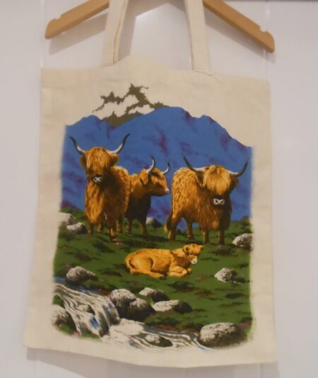 Bag - Cotton Shopping Bag Highland Cows
