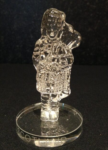 Burns Crystal - Glass Scottish Piper