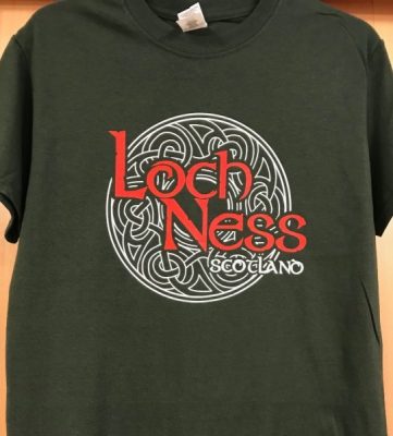 Adult T-Shirt Celtic Loch Ness Forest Green