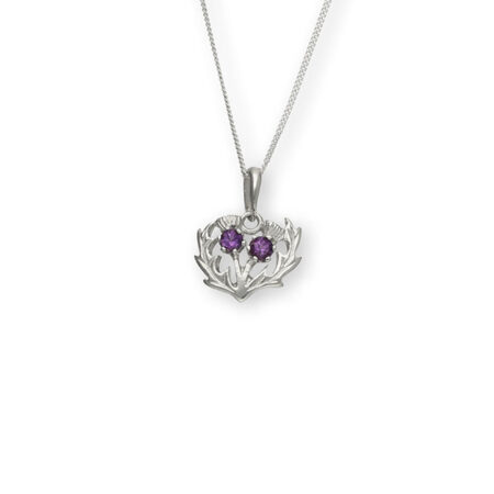 Thistle Collection - Thistle Silver Pendant Amethyst CP8