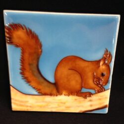 Coaster or Picture Tile Red Squirrel