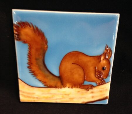 Coaster or Picture Tile Red Squirrel