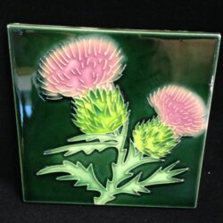 Coaster or Picture Tile Scottish Thistle