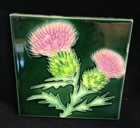 Coaster or Picture Tile Scottish Thistle