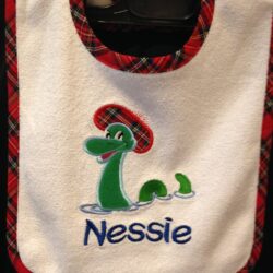 Childrens-Baby-Bib-Nessie-Hat-Swimming Baby Bib - Nessie with Hat