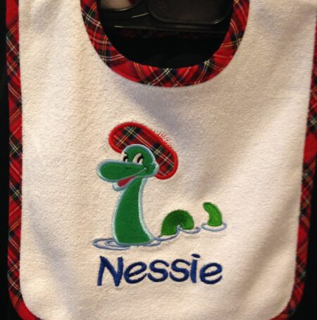 Baby Bib - Nessie with Hat