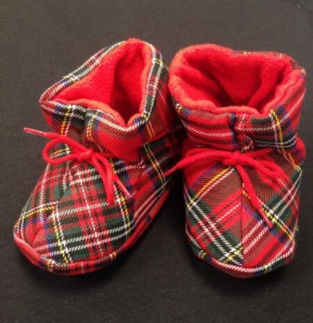 Tartan baby best sale booties