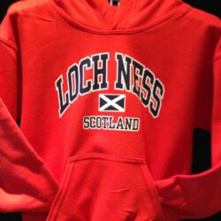 Childrens-Hoodie-Loch-Ness-Red Child Hoodie - Loch Ness Red