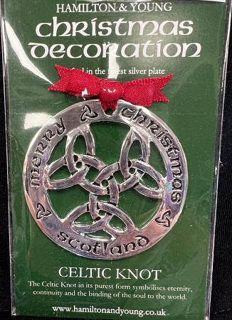 Christmas Decoration Silver Plated - Celtic Knot