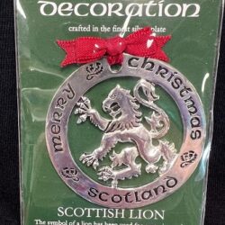 Christmas Decoration Silver Plated - Scottish Lion