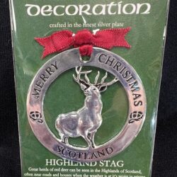 Christmas Decoration Silver Plated - Highland Stag