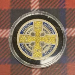 Coin-Celtic-Cross Coin - Gold and Silver Plated Celtic Cross