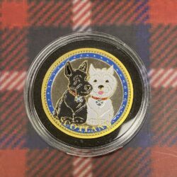 Coin - Gold and Silver Plated Scottie & Westie Dog