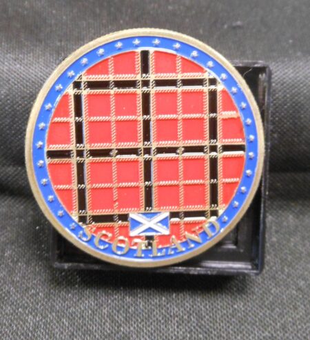 Coin - Gold and Silver Plated Tartan