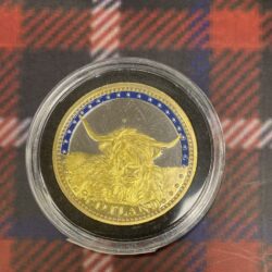 Coin - Gold and Silver Plated Highland Cow