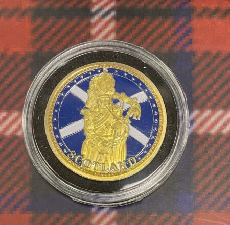 Coin - Gold and Silver Plated Scottish Piper