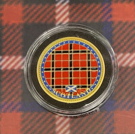 Coin - Gold and Silver Plated Tartan